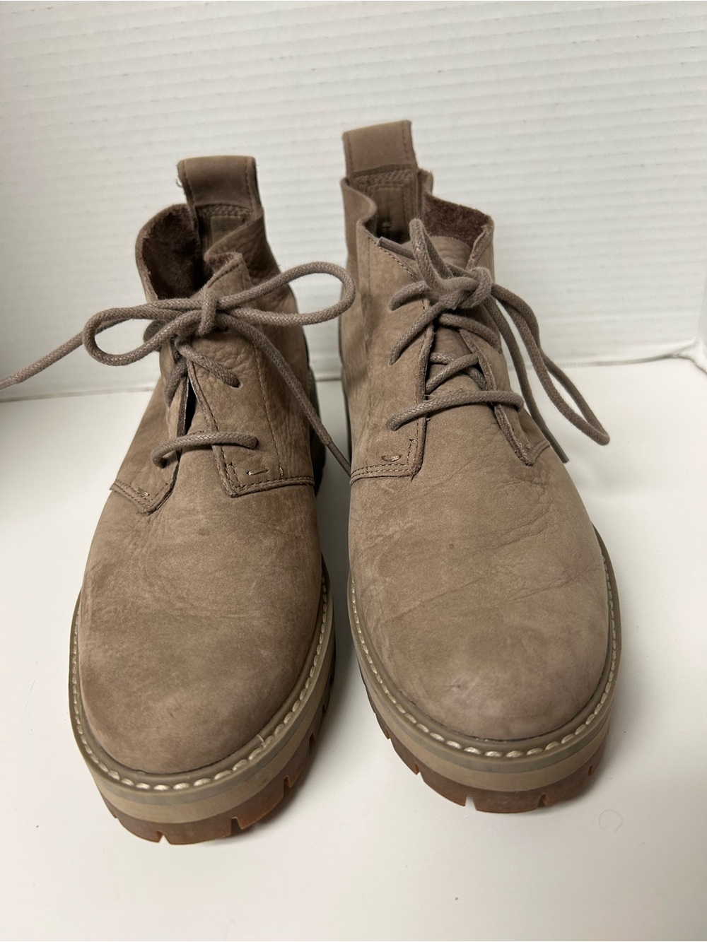 Timberland Rowan Way Taupe Nubuck Leather Chukka Lace Up Boots Gorpcore Sz 6